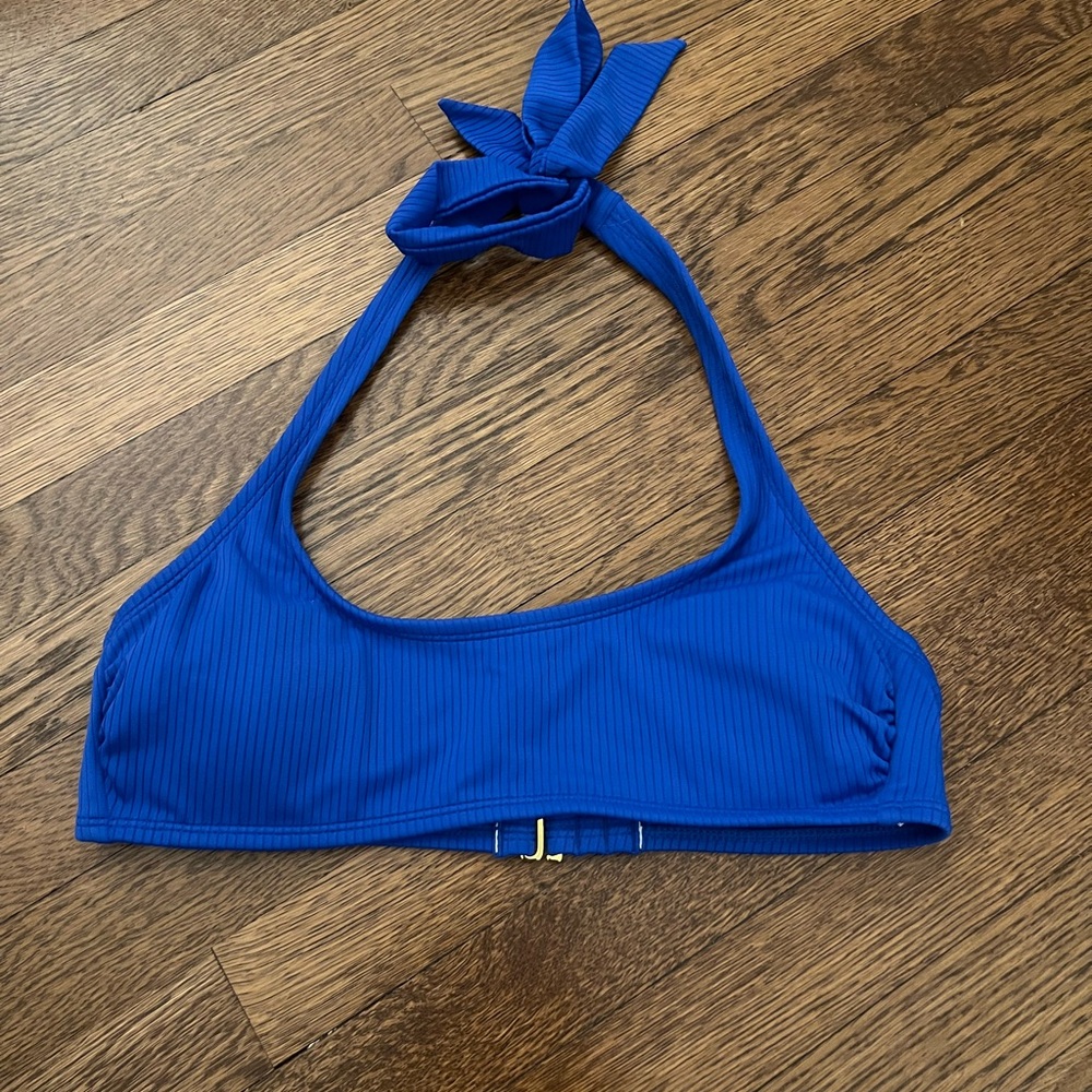 Blue Halter Bikini Top